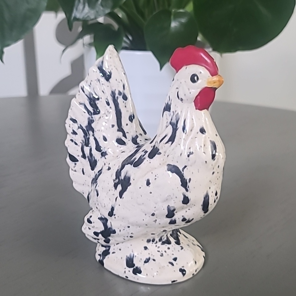 Speckled Rooster Figurines Set Of 2 - Picture 10 of 16